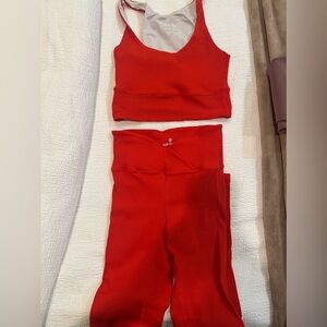 Bandier x Year of Ours red matching set